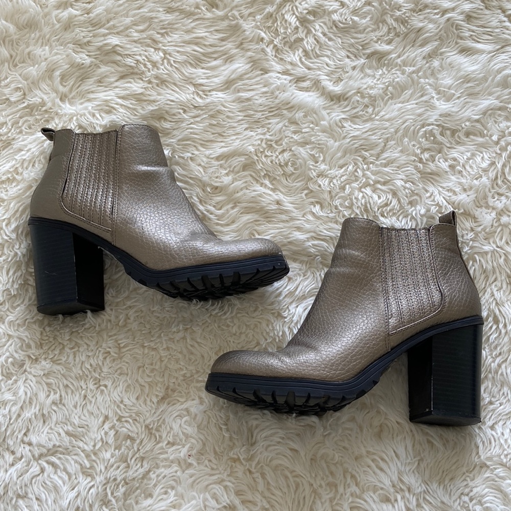 Sam & Libby Old Gold Heeled Ankle Boots
